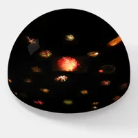 Paperweight - Fireworks in Black Sky