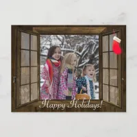 Personalized Christmas Window Family Photo card