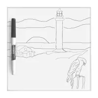 Dry Erase Board - Falcon and Lighthouse