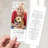Forever in Our Hearts Photo Calligraphy Memorial Bookmarks