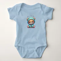 Cute Teddy Bear Cartoon Baby Bodysuit