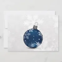 festive silver navy blue Christmas holidays card