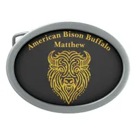 Stylish Design of a Gold Bison Buffalo Head Belt Buckle