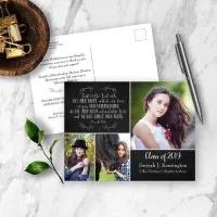 Christian Graduation Bible Verse | Chalkboard Postcard