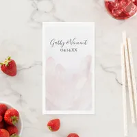 Light Blush Pink Crystals Wedding Paper Guest Towels