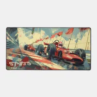 Vintage Formula 1 Race Desk Mat