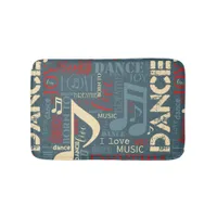 Born to Dance Blue/Red/Gold ID277 Bathroom Mat