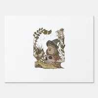 Cottagecore Mushroom Botanical Witchy Frog Goblinc Sign