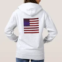 Modern Embossed American Flag Hoodie