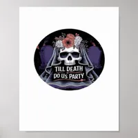 Halloween Wedding Spooky Wedding Halloween Party T Poster