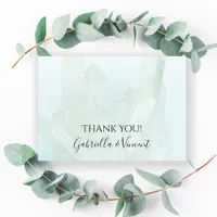 Light Ice Blue Crystals Wedding Thank You
