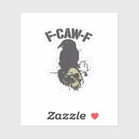 Funny F-Caw-F Crow Vintage Humor Essential Creativ Sticker
