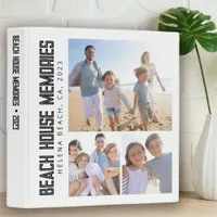 Beach House Memories Vacation Photo Scrapbook  3 Ring Binder