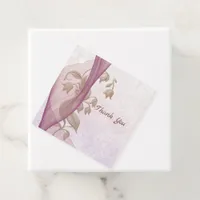 Elegant floral 70 th Birthday favor tags