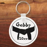 Martial Arts Basic Black Belt Keychain
