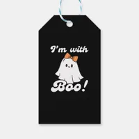 I’m With Boo Funny Retro Gift Tags