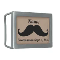 Groomsman Mustache Belt Buckle