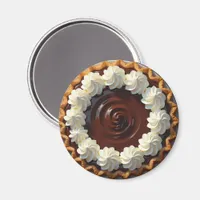 Chocolate Pudding Pie with Whipped Cream Magnet