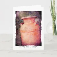 Milk Can Christmas Holiday Card