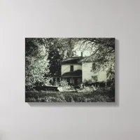 Abandoned House and Car Canvas Print