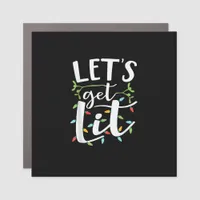 Let's Get Lit Christmas Lights Creative Classic Car Magnet