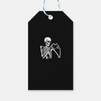Skeleton Heart Hands Sign Halloween Costume Retro  Gift Tags
