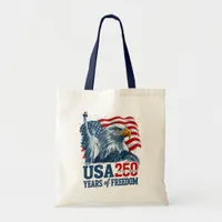 USA 250 America's Semiquincentenl Liberty & Eagle Tote Bag