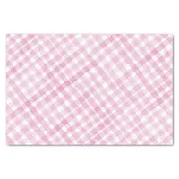 Pink Watercolor Gingham Party Tissue Paper