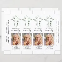 Eucalyptus Cross Photo Memorial Bookmark