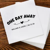 Modern Black & White Fun Playful Rehearsal Dinner Napkins