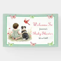 Welcome Baby Shower | Baby and Puppy Dog Banner