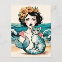 The Mermaid and Mercat Postcard