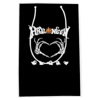 Skeleton Hand With Halloween Theme Dark Seasonal Medium Gift Bag