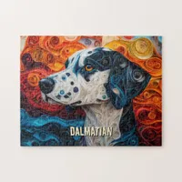 Dalmatian Quilling Art Dog Portrait Jigsaw Puzzle