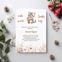 A little Sweetie cat watermelon Baby Shower Invitation