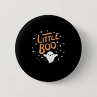 Little Boo Happy Halloween Vintage Classic Button