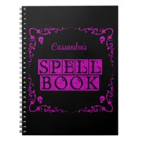 Purple Goth Spell Book Personalized