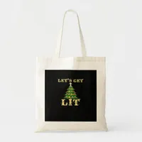 Let's Get Lit Funny Christmas Drinking Classic Tote Bag