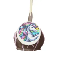 Colorful Unicorn and Rainbow Personalized Birthday Cake Pops