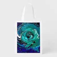 Blue Eternity | Abstract Art Grocery Bag