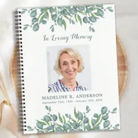 Budget Eucalyptus Memorial Funeral Guestbook Notebook