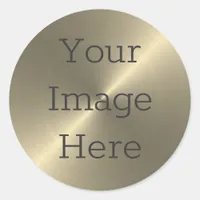 Create Your Own Antique Brass Brushed Metallic Classic Round Sticker