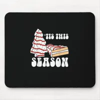 Tis The Season Christmas Tree Groovy Retro Vintage Mouse Pad
