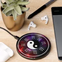 Yin Yang with Bagua Trigram Symbols I-Ching Wireless Charger