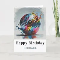 *~*  Splash AP94 Golf Ball Metallic  Birthday Card
