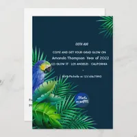 Tropical Summer Glow Graduation Party Invitation