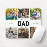 Best Father Ever | Father's Day 6 Photo Collage Mouse Pad