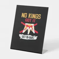 No King Patriotic Freedom No Kings In America Crea Pedestal Sign