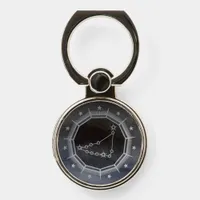 Dark Zodiac Astrology: Capricorn Black & Silver Phone Ring Stand