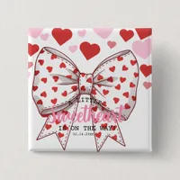 A Little Sweetheart Is on the Way baby shower Button